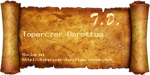 Toperczer Dorottya névjegykártya