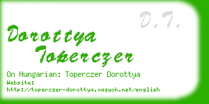 dorottya toperczer business card